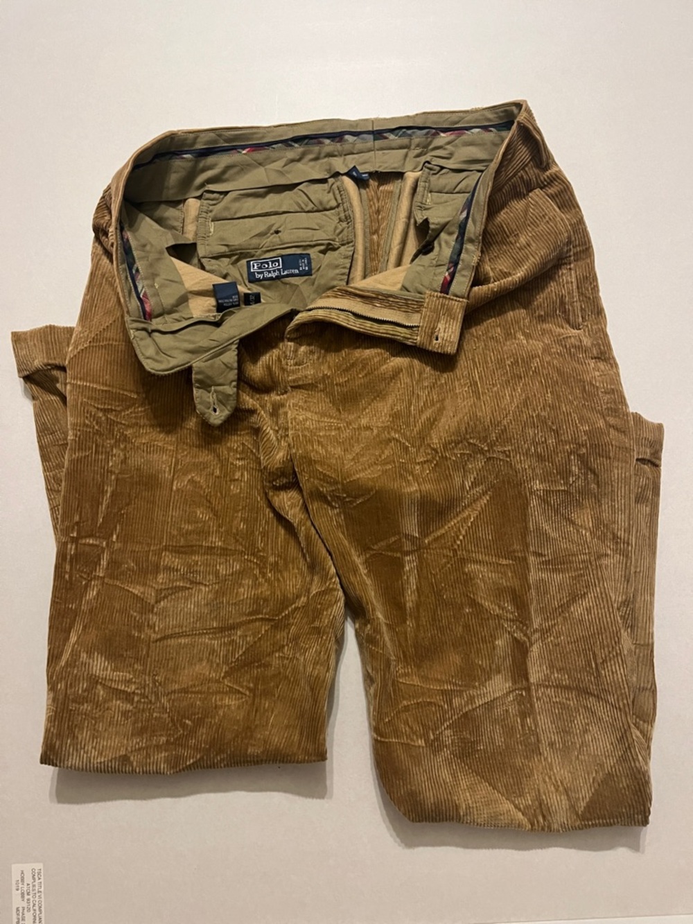 Vtg Polo by Ralph Lauren Men's Corduroy Pants in Brown